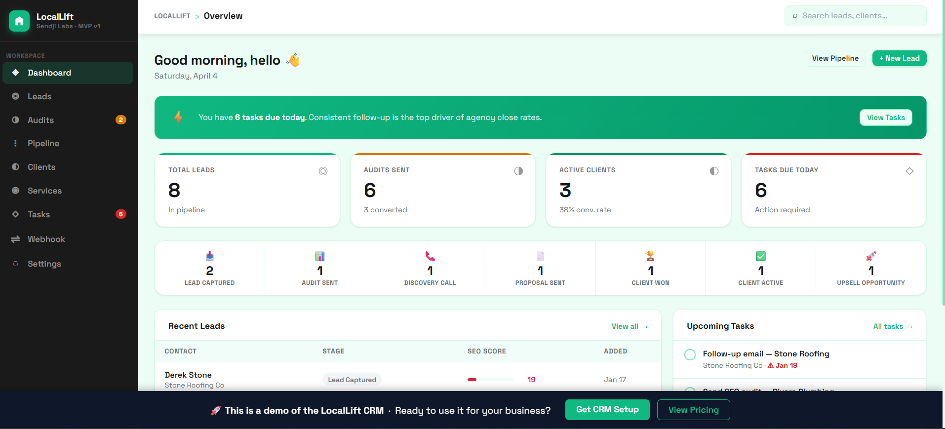 LocalLift CRM UI